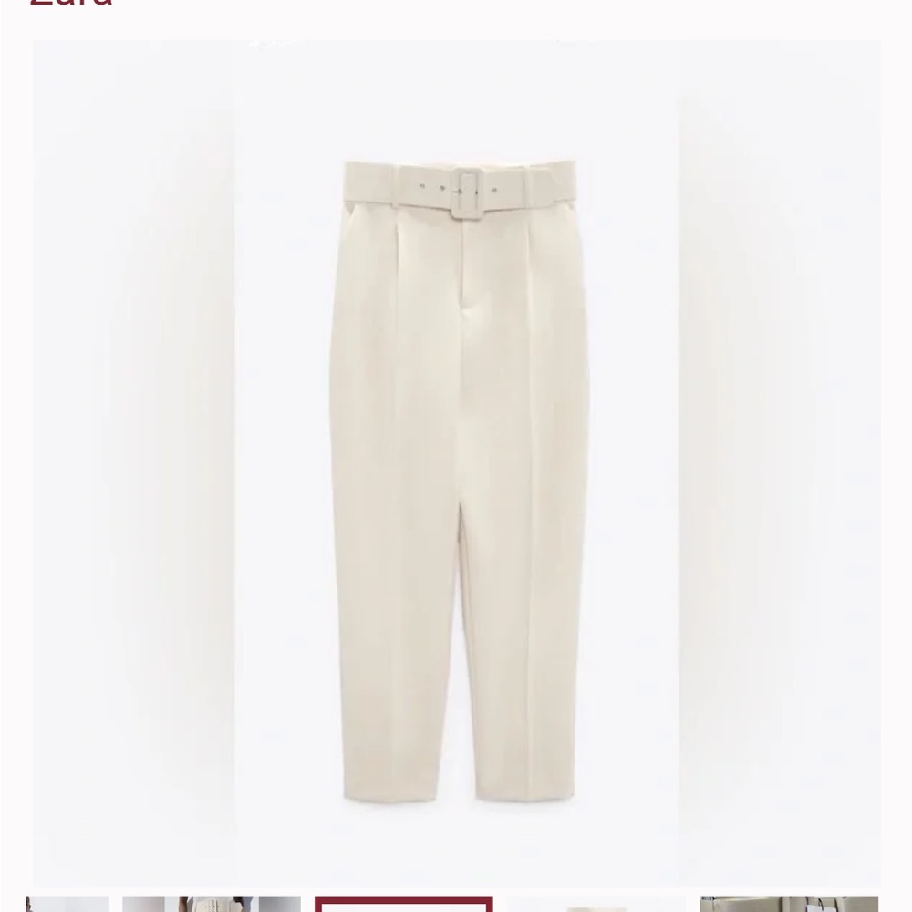 Zara Pants with Fabric Covered Belt